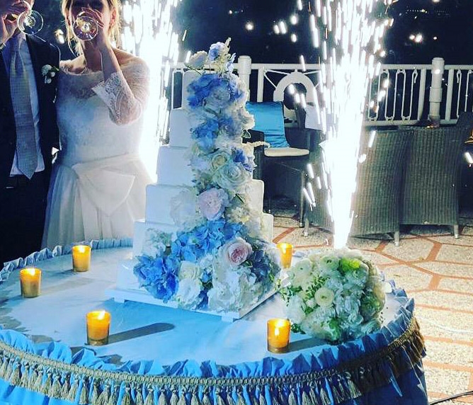 Fontane Fredde Luminose al taglio torta